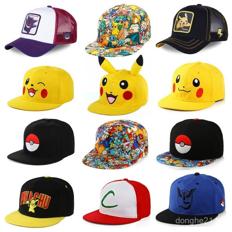 Boné de Beisebol Ajustável Pokémon Estilo Esportivo Unissex Estilo Hip Hop