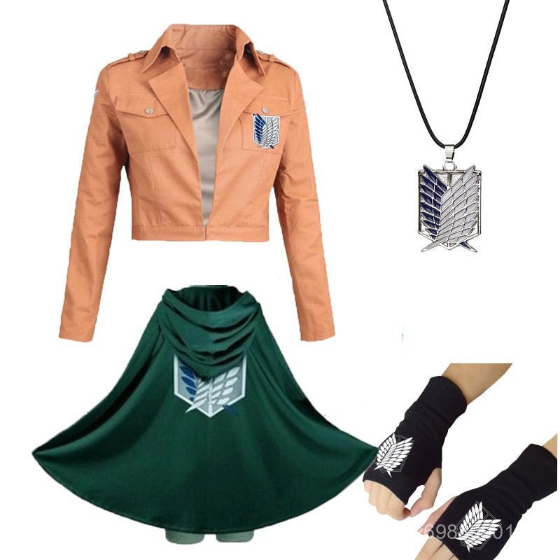 Fantasia de Cosplay do Anime Attack on Titan, Capa de Fantasia, Tamanho Grande, Frete Grátis F9LG
