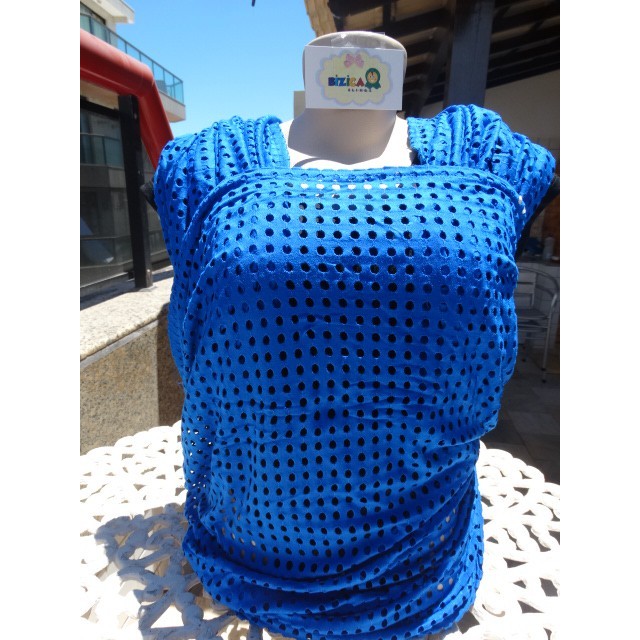 Carregador de bebê - Wrap Sling Malha Arrastão - Verão - Atelier Bizica
