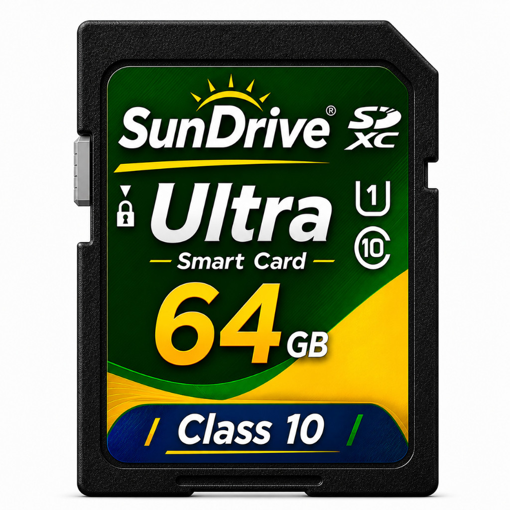 Cartão de Memória SD 64GB Classe 10 Original para Filmadoras Câmeras HD e DVR
