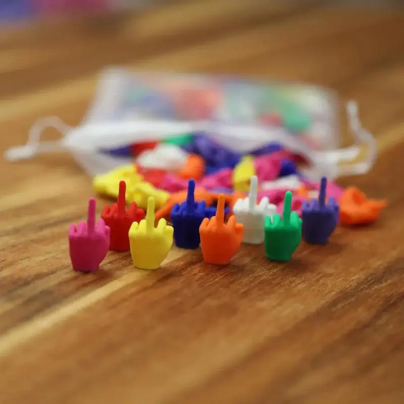 Mini Dedo do Meio Engraçado de Plástico, Conjunto de Mãos F-U em Cores Vibrantes ou Pacote Misto, 10/20 Peças de Brinque