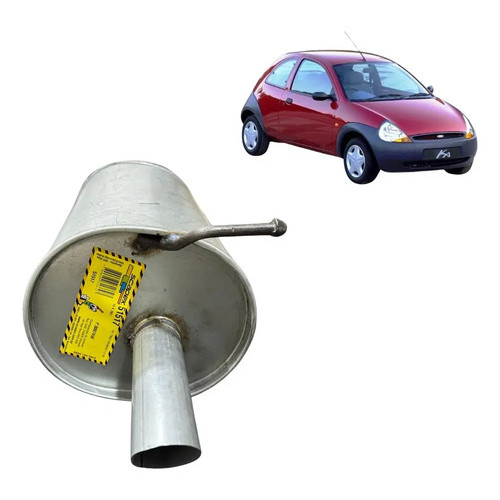 Silencioso Escapamento Traseiro Ford Ka 1.0 1999 A 2007