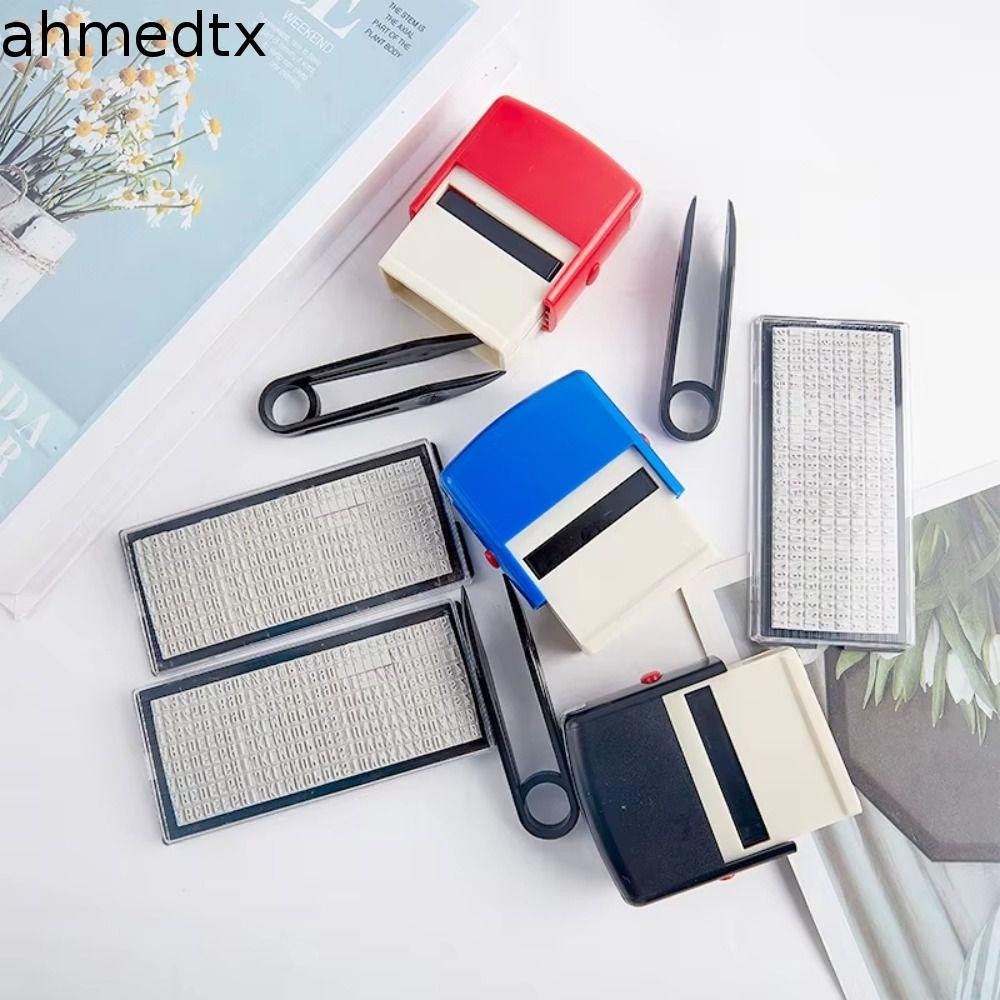 Carimbo Personalizado AHMEDTXB , Número Do Alfabeto Com Pinça , Kit De DIY , De Borracha De Endereço Comercial