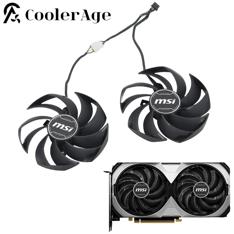 Placa De Vídeo iFan 95mm RTX4070 RTX4070S Ventilador De Refrigeração Da Gráfica Para MSI RTX 4070 4070S VENTUS 2X GPU Co