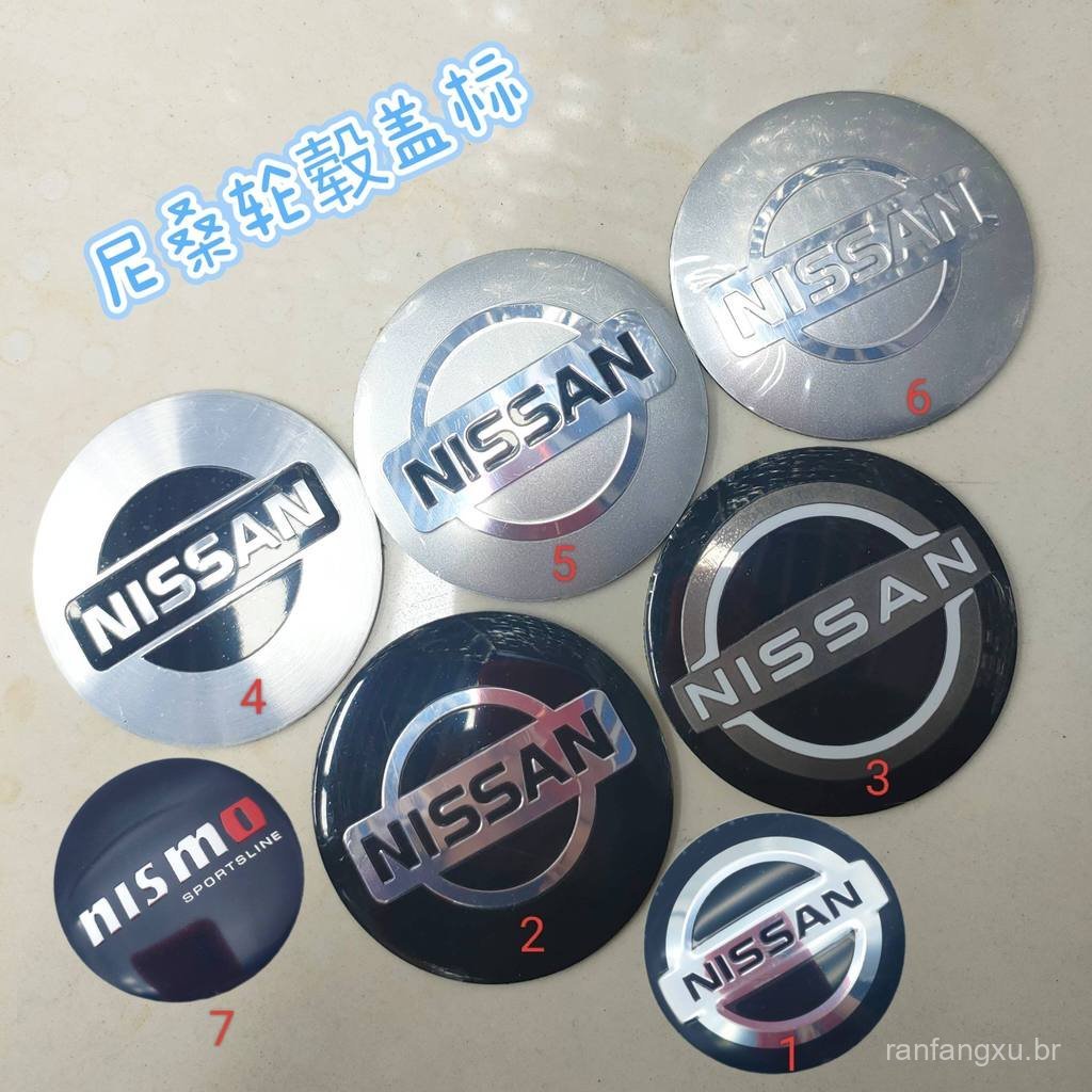 Adesivo para calota de roda Nismo com logotipo Nissan, calota Nissan 56mm 60mm 65mm, adesivo de calota com logotipo NI58