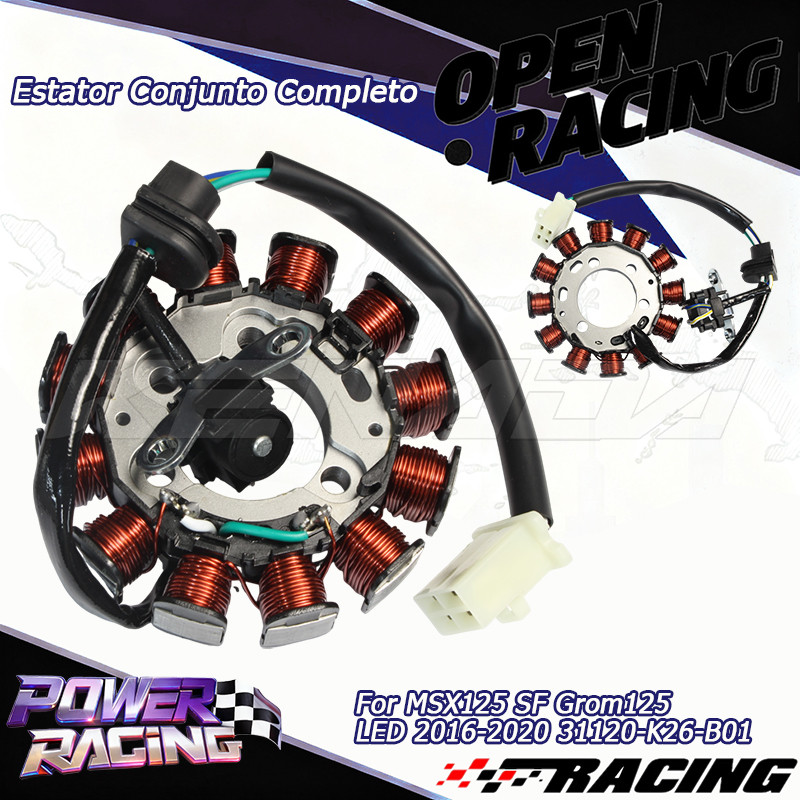 Estator Bobina Magneto Para MSX SF/GROM 125 LED 2016-2020 Código 31120-K26-B01