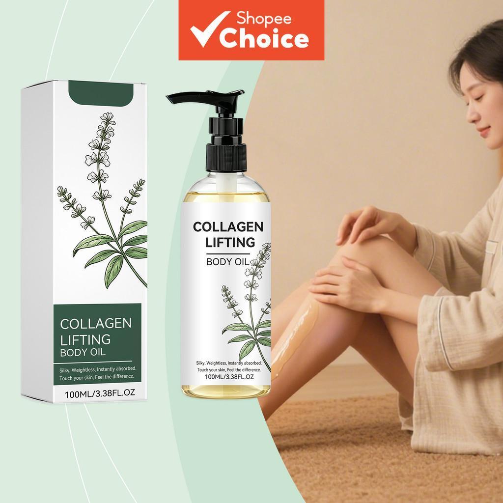 Óleo Corporal de Colágeno 100 ml - Com Colágeno Hidrolisado - Óleo Hidratante Suave para Pele Macia, Firme e Radiante -