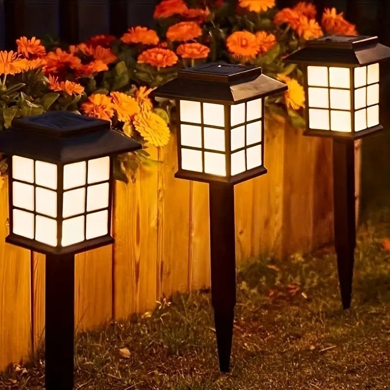 Kit 12/6 Luminaria Solar Espeto de Jardim Led Decoração Cazinha Recarregavel no Sol