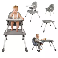 Cadeira De Alimentação 7 em 1 Portátil Multifuncional Até 25kg C/ Mesa KaBaby