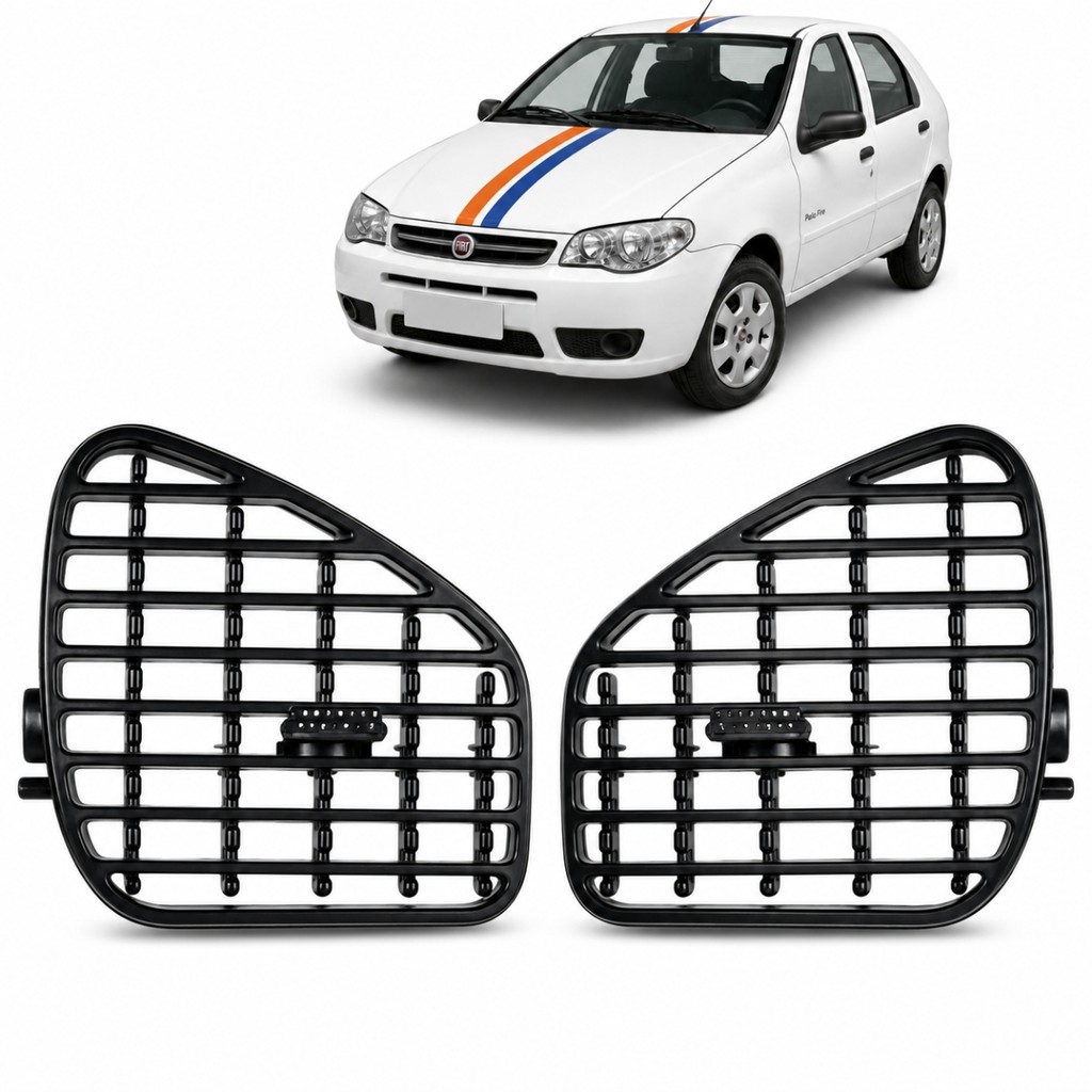 Difusor De Ar Central Fiat Palio Fire 2002 A 2010 Esquerdo Direito Lado Escolhido Ou Par Completo Preto
