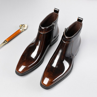 Botas de couro casuais de negócios Martin botas masculinas de couro genuíno quente botas curtas britânicas de alta quali