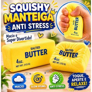 Squishy Manteiga Anti Stress Slow Rising Brinquedo Sensorial Macio Alívio de Estresse e Ansiedade