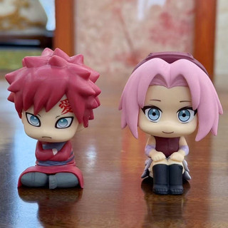 8cm Japão Naruto Anime Figura Posição Sentada Haruno Sakura Gaara Q Versão Decoração Do Carro Figuras De Ação Modelo PVC