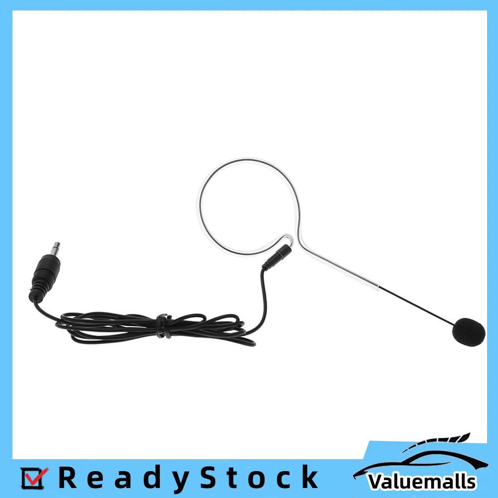 valuemalls-br Microfone unidirecional mini fone de ouvido com gancho para amplificador de voz e alto-falante