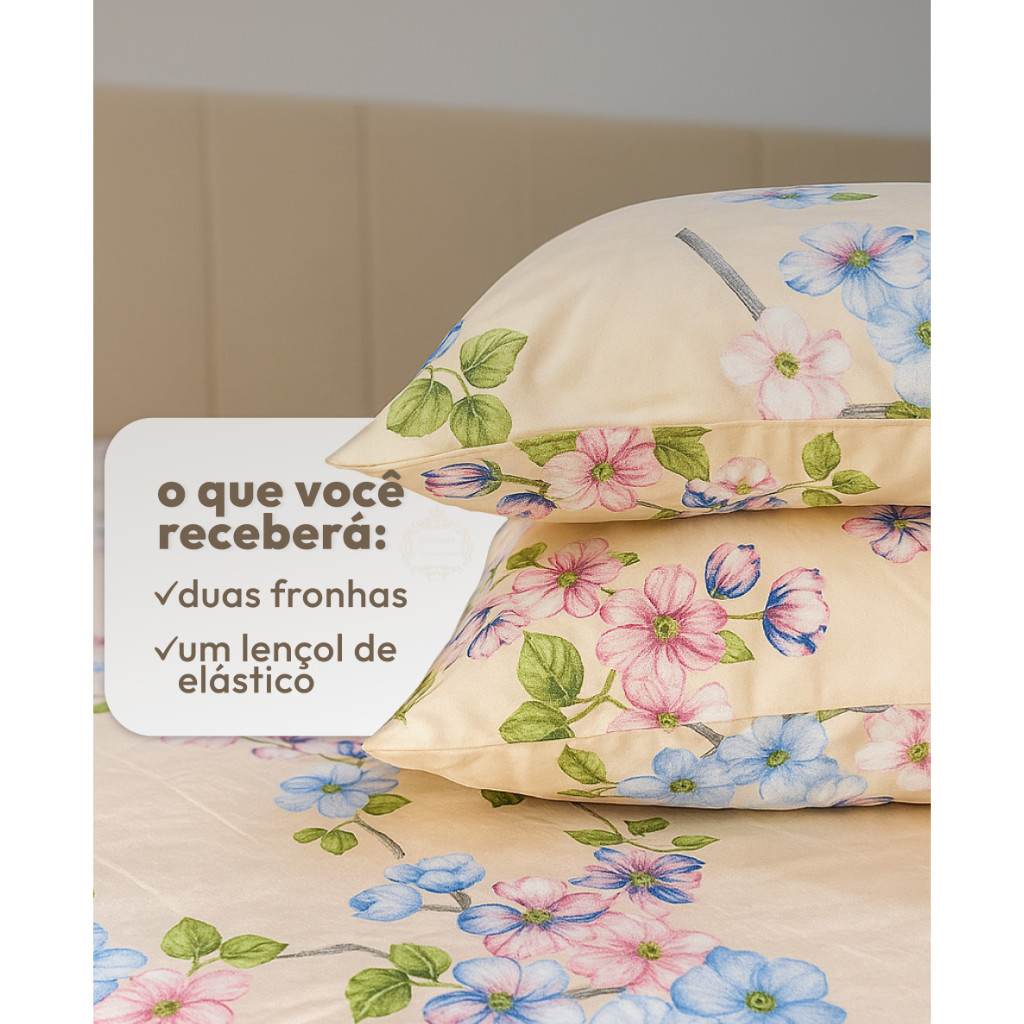 Kit Jogo de Lençol Microfibra Estampado Cama Solteiro / Casal / Queen / King cama lindas