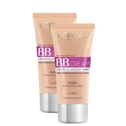 Kit 2 Base BB Cream L'Oréal Paris Dermo Expertise Cor Clara FPS 20 30ml