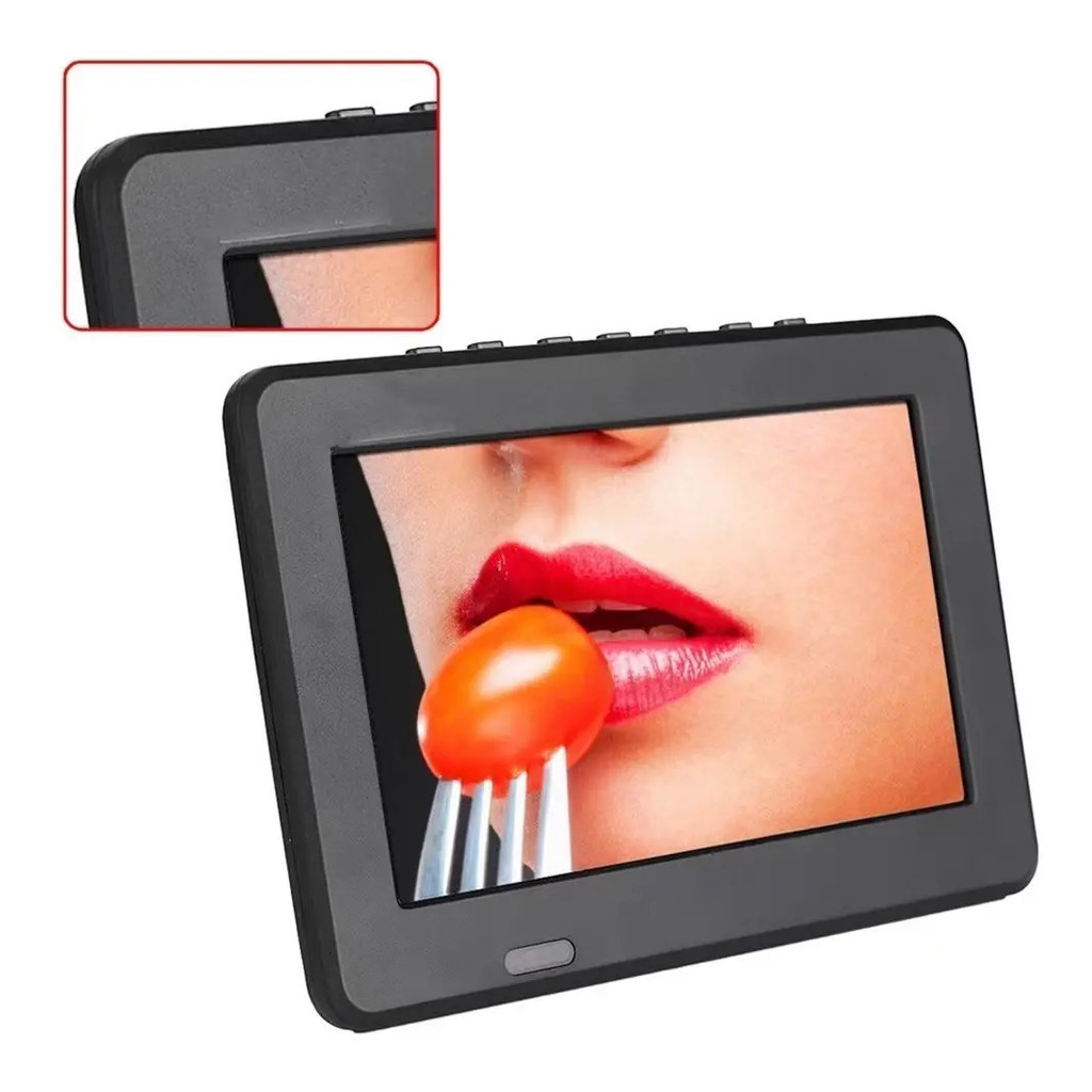 Mini Tv Digital Monitor Portátil 7 Polegadas Led Hd Usb Av — imagem 2 de 2