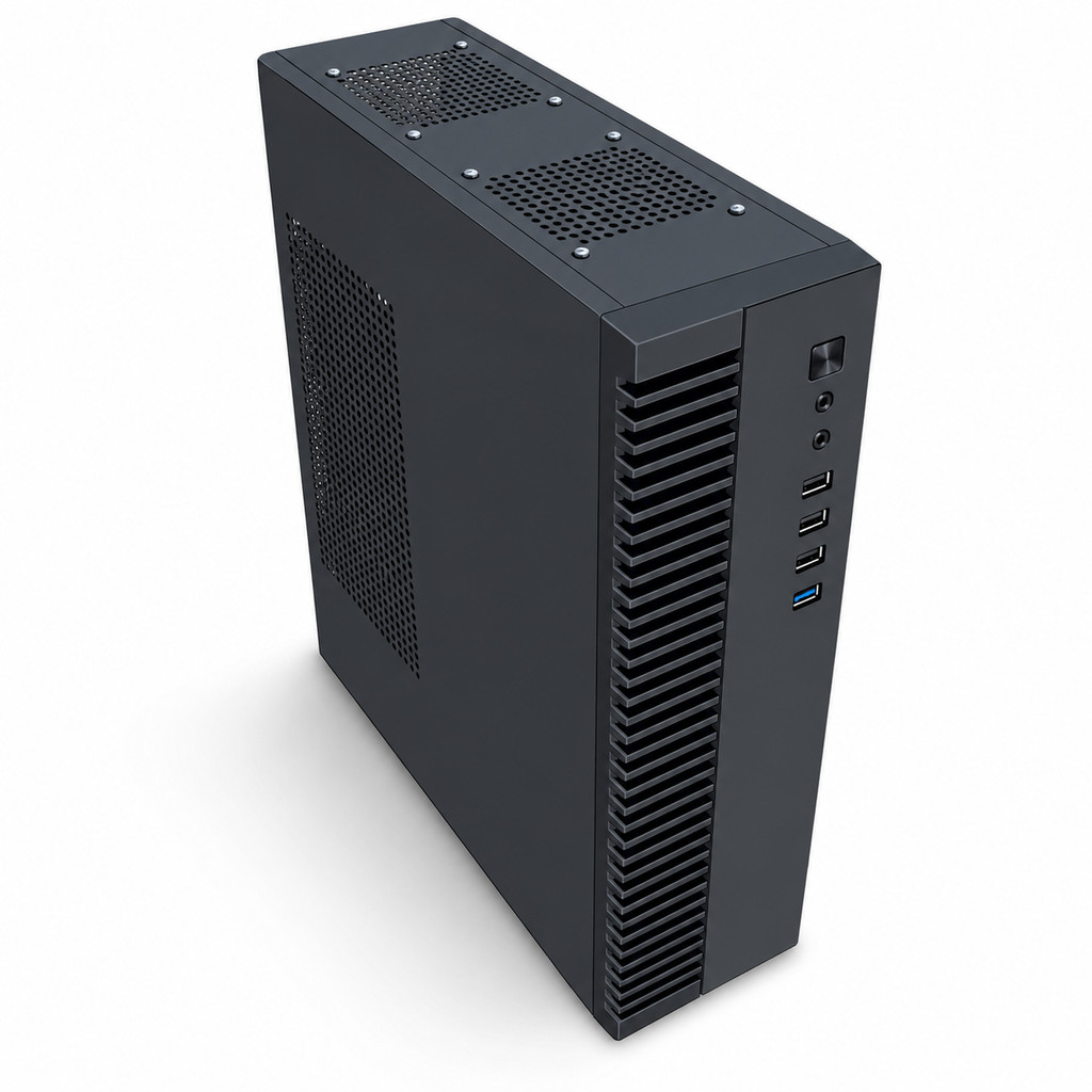 Gabinete Compacto Slim com Fonte TFX 200W USB 3.0 para PC M-ATX ITX SSD HDD AGP-M240