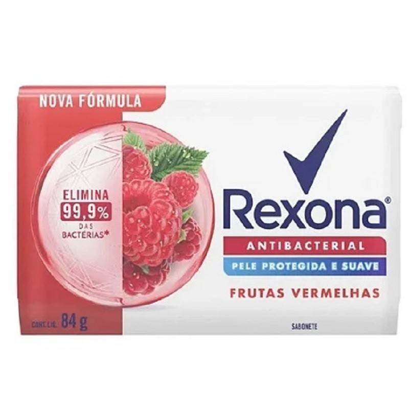Sabonete em barra Rexona Antibacterial Frutas Vermelhas  84g