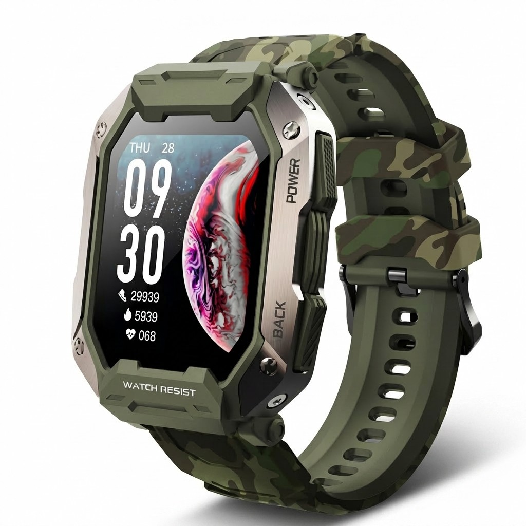 Smartwatch Militar Zwear ZW05 Tático Prova Dágua Bateria 15 Dias Esportes Bluetooth Monitoramento