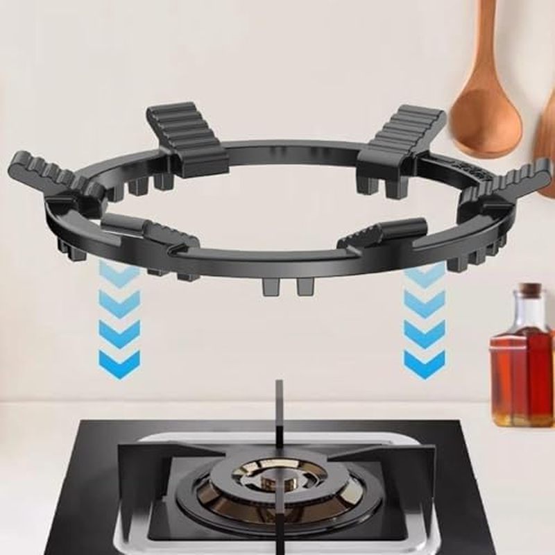 Anel De Suporte Wok De Ferro Fundido , Peças De Reposição Universal De Fogão A Gás De 6/8 Garras Para Panelas De Fundo R