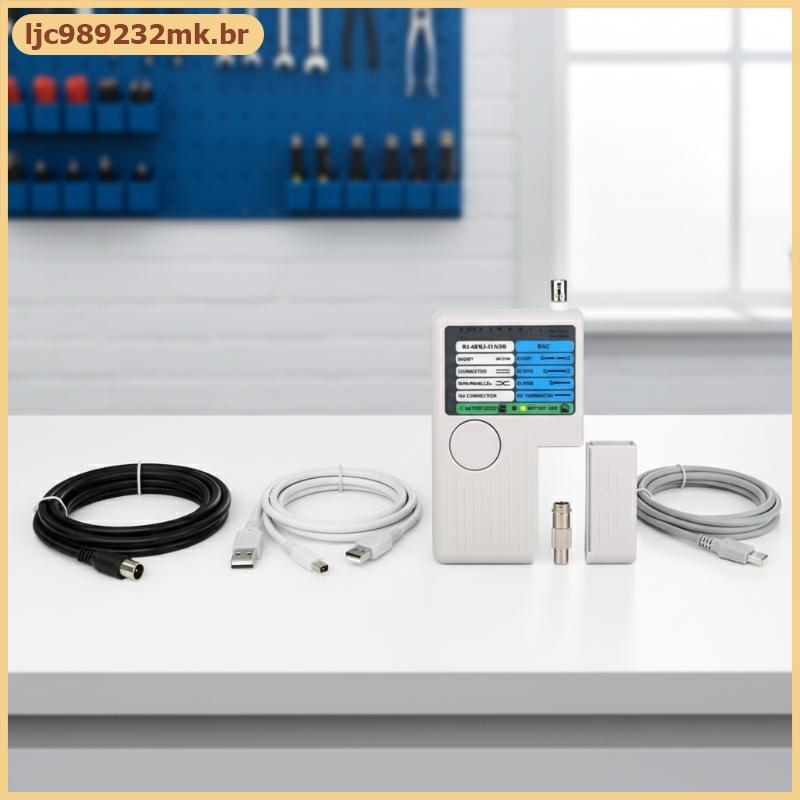[MYBR] Testador De Cabo De Rede Telefônica Multifuncional 4 Em 1 RJ45/RJ11/USB/BNC LAN Cable Cat5 Cat6 Fio [WELL]