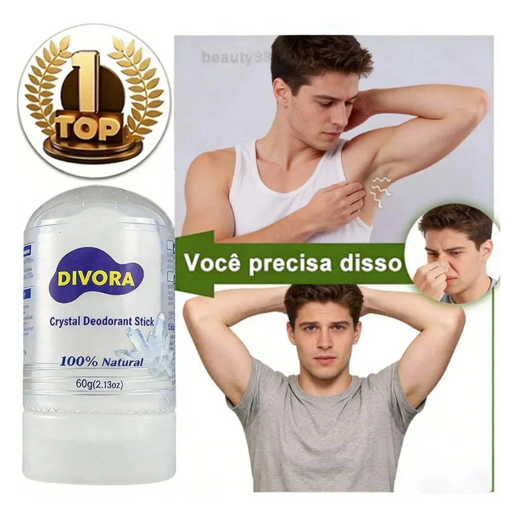 Desodorante Cristal Pedra Natural Vegano Sem Alumínio