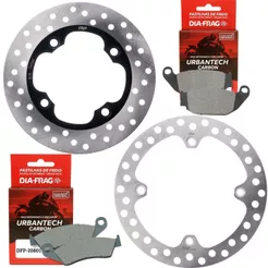 Kit Discos de Freio Xre 300 Abs 2019- 2023 + Pastilhas Diafrag