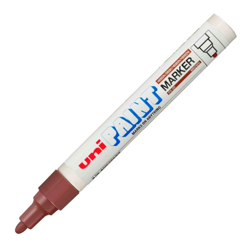 Pincel marcador permanente Paint Marker Marrom PX-20 Uni-Paint