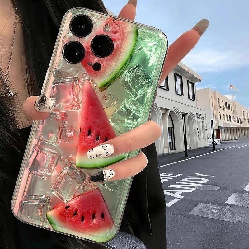 Verão Melancia Morango Caso Capa Para Samsung A05 A05S A12 A03S A02S A32 A23 A25 A56 A04 A04E A54 A22 A04 5G Transparent