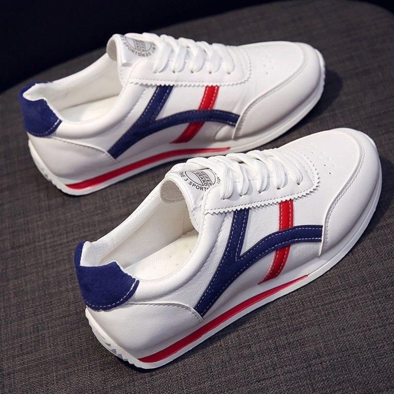 Sapatos confortáveis femininos ins na moda esportes sapatos casuais 2023 primavera outono novo estilo de sola macia têni