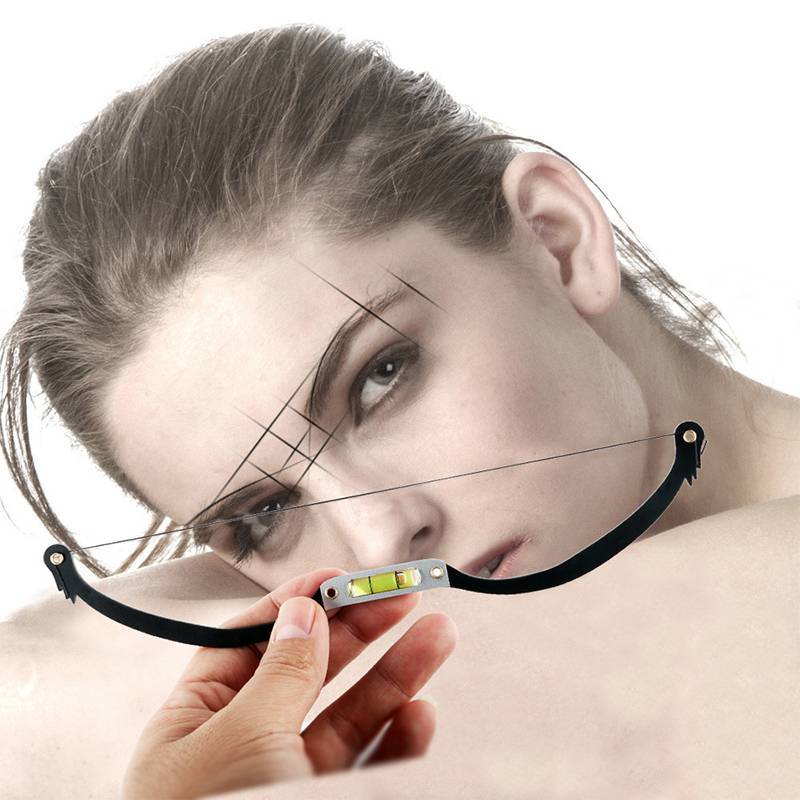 HOUDO Microblading Maquiagem Permanente Arco & Seta Linha Régua Com Medição Sobrancelha Corda Pré Tinta Tatuagem PMU Par