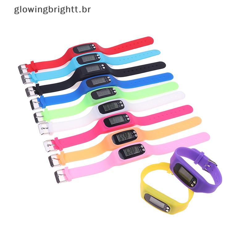 GLOWI Digital Fitness Watch Pedômetro Contador De Passos Pulseira Rastreadora De Distância De Calorias