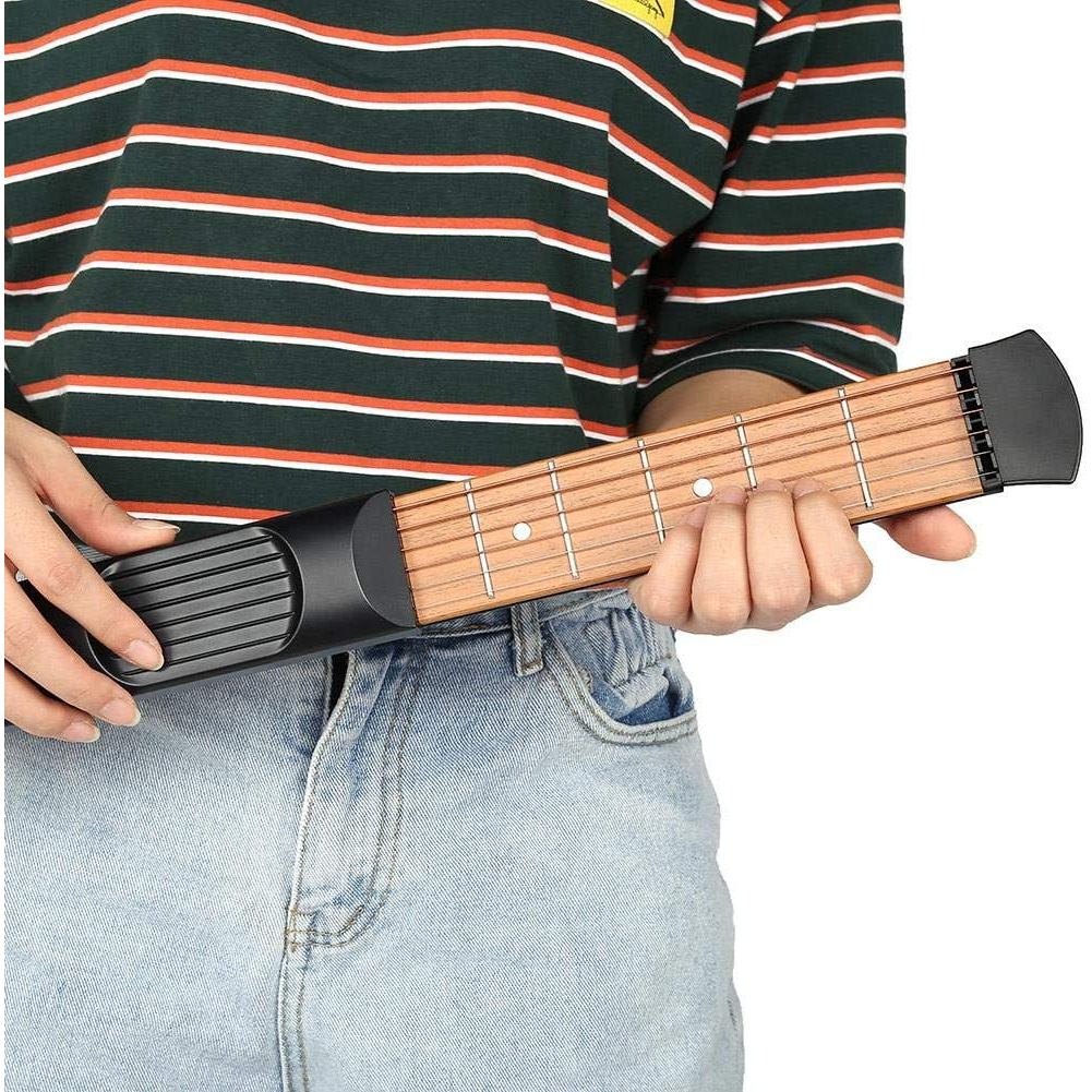 Alomejor Guitarra Acorde Trainer 6 Traste Mão Mini Prática Cordas Ferramenta Acústica