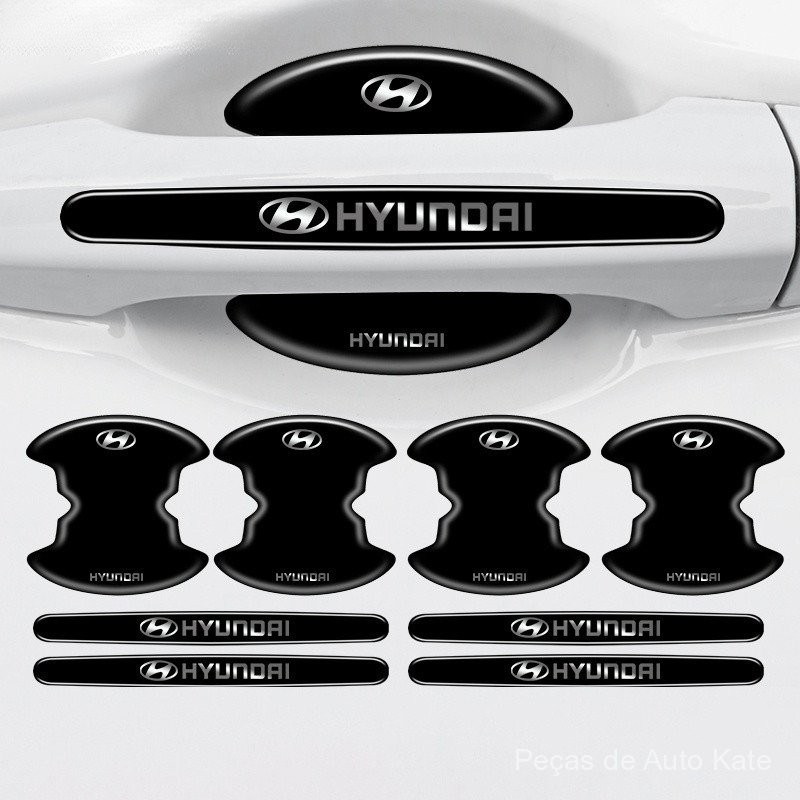 Para Hyundai Tucson I30n I35 Accent Veloster Solaris Kona Elantra, Adesivo Protetor para Maçaneta de Porta de Carro
