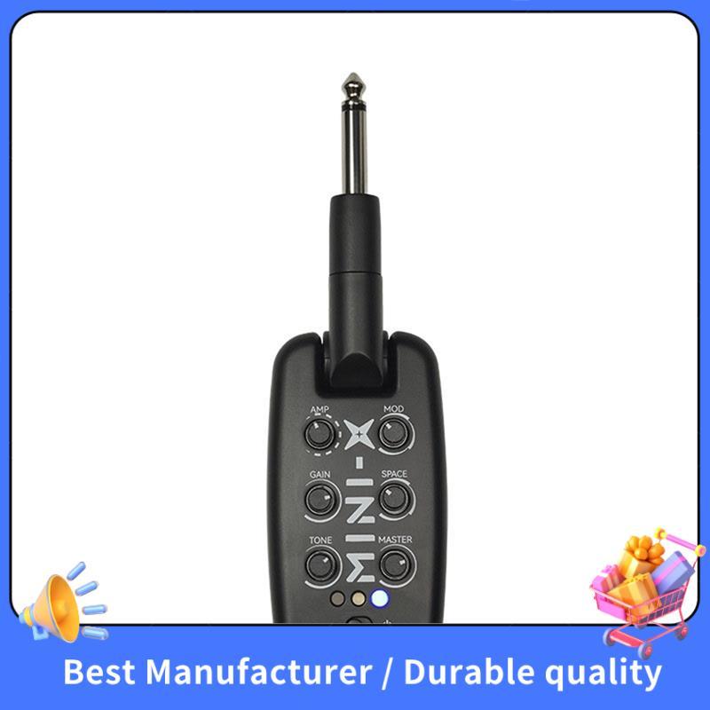 Mini-X Amplificador De Fone De Ouvido De Guitarra Portátil Efeito De Reverberação De Atraso Embutido Para Elétrica