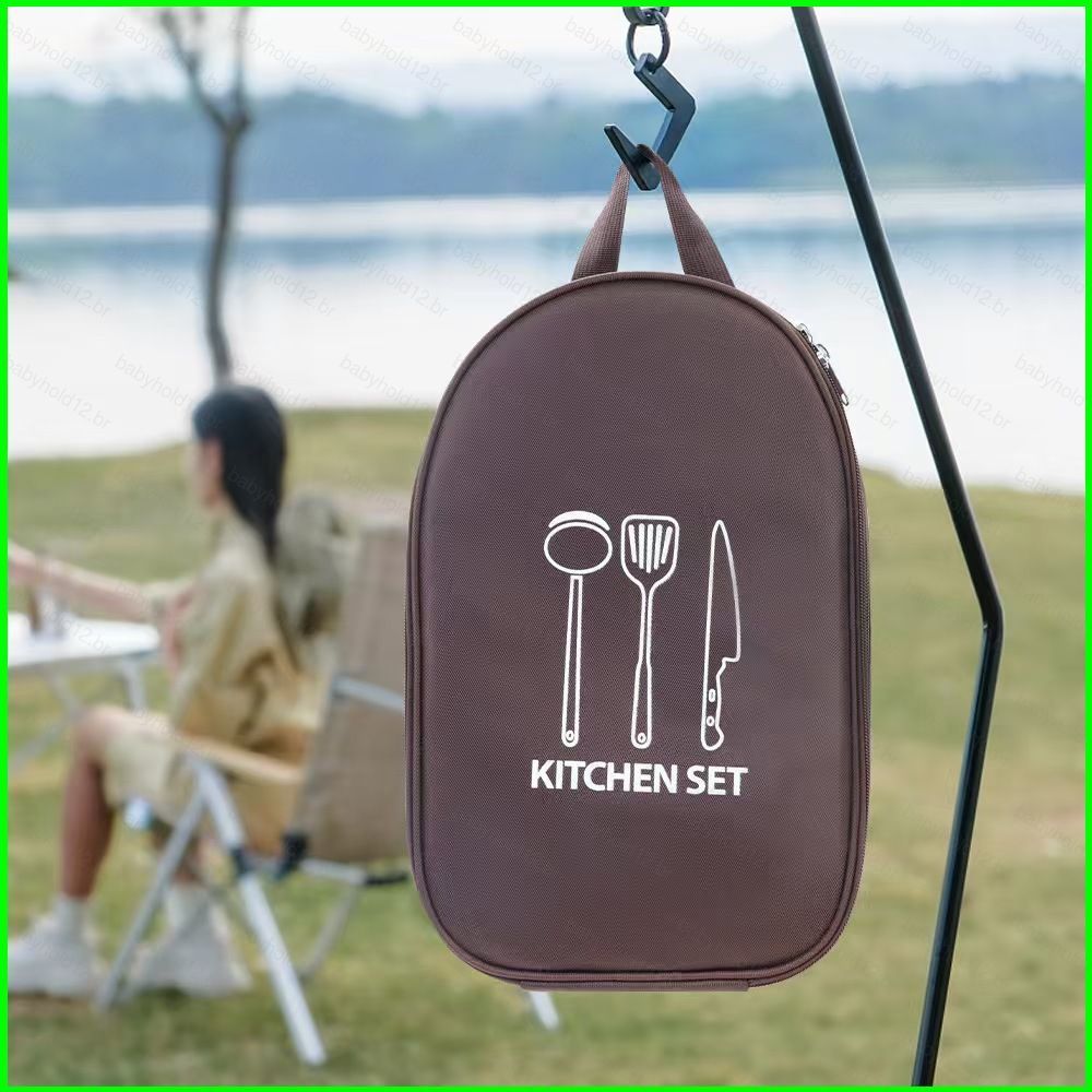 BB12 Esportes Ao Ar Livre Acampamento Utensílio De Cozinha Saco Armazenamento Portátil Zíper Transportar Bolsa Faca