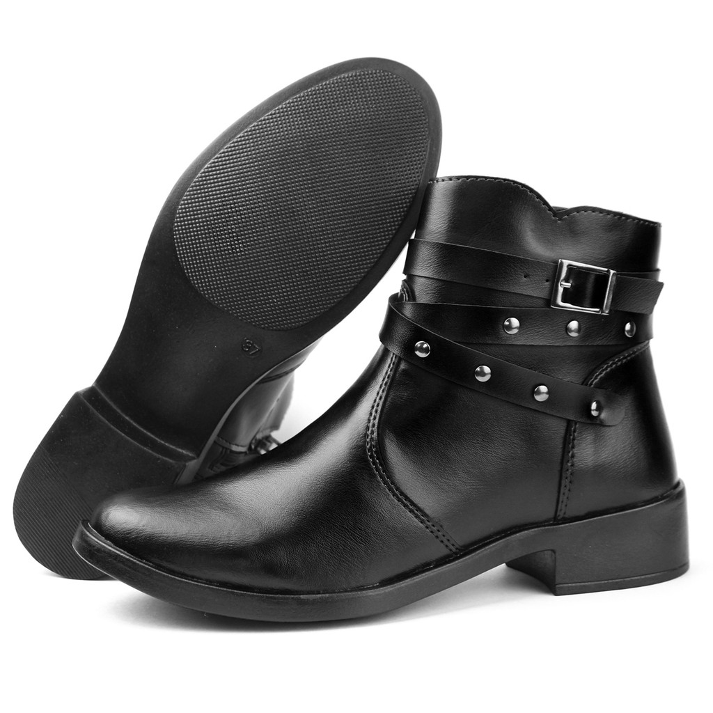 Bota Feminina Coturno Country Botinha Estilosa Tendencia