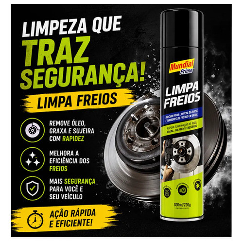 3 Limpa Freios Spray Desengraxante Disco Mundial Prime 300ml — imagem 2 de 2
