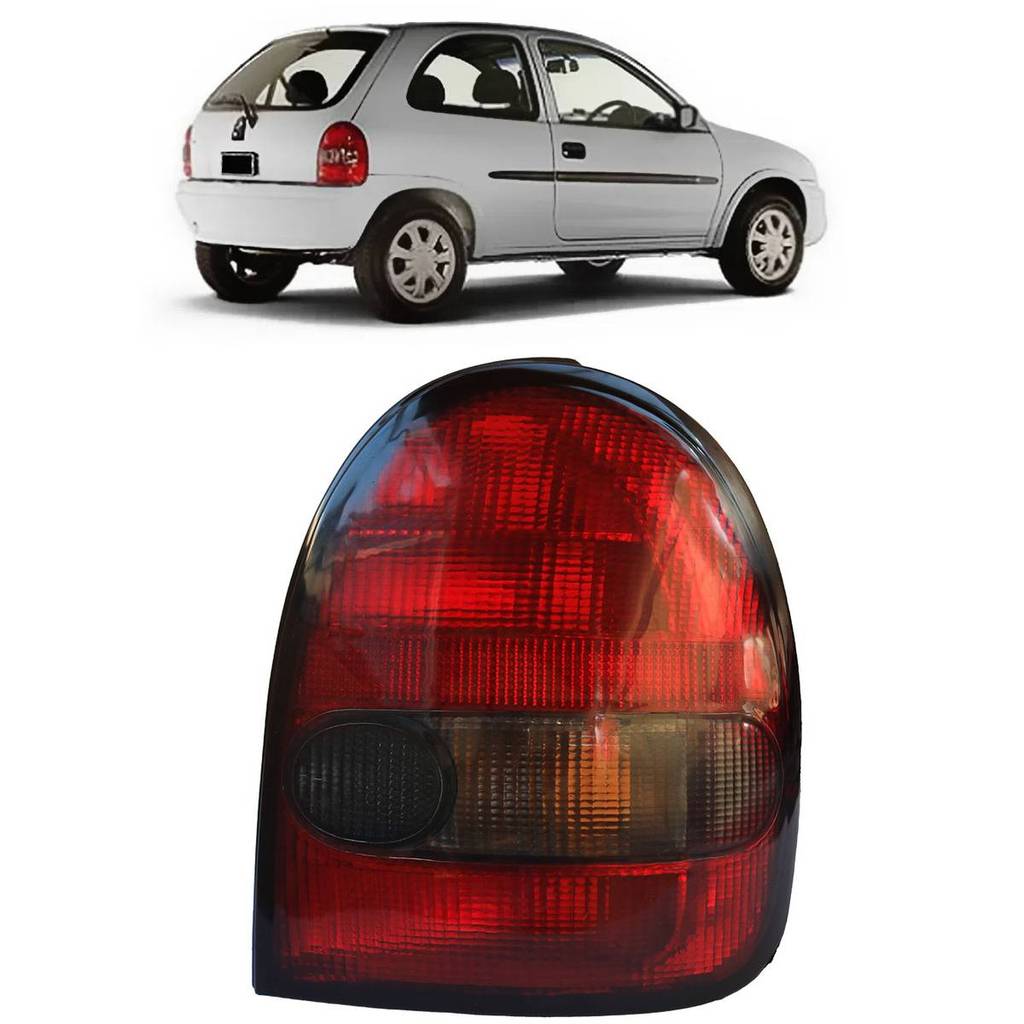 LANTERNA TRASEIRA GM CORSA HATCH WIND 94/99 2 PORTAS ACRILICO FUME LD