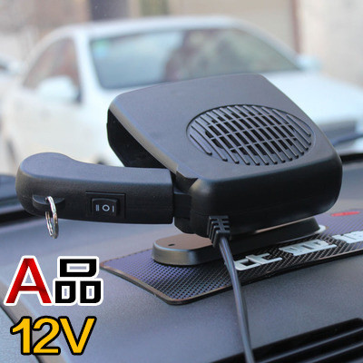 Mini Aquecedor De Veículo 12V/24V Para Carro , Descongelador E Desembaçador De Pára-Brisa , Ventilador De Ar Quente Elét