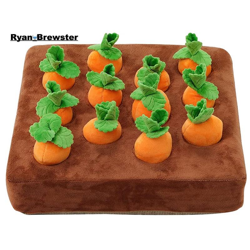 [Preferência R] Brinquedos Interativos Para Cães Cenoura Snuffle Mat 2 Em 1 Antiderrapante Nosework Feed Games Alívio Do