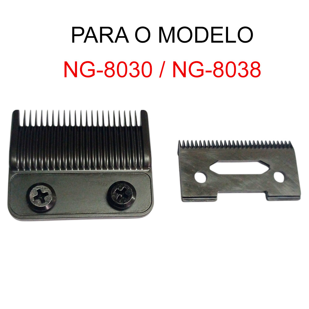 Kit Lamina Aco e Ceramica Frash Fade Para Wmark NG 8030 / NG 8038 Preto