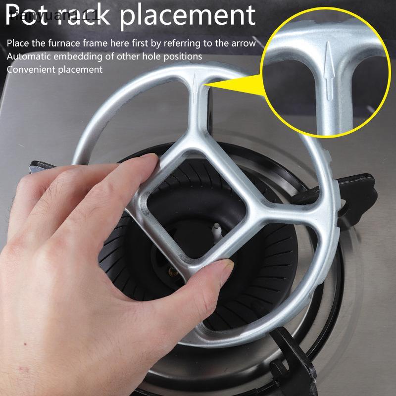 tianyuan111 1 Peça Acessórios De Cozinha DIY Wok Pan Suporte Ra Pequeno Fogão Queimadores Auxiliar Gás Inferior Redondo