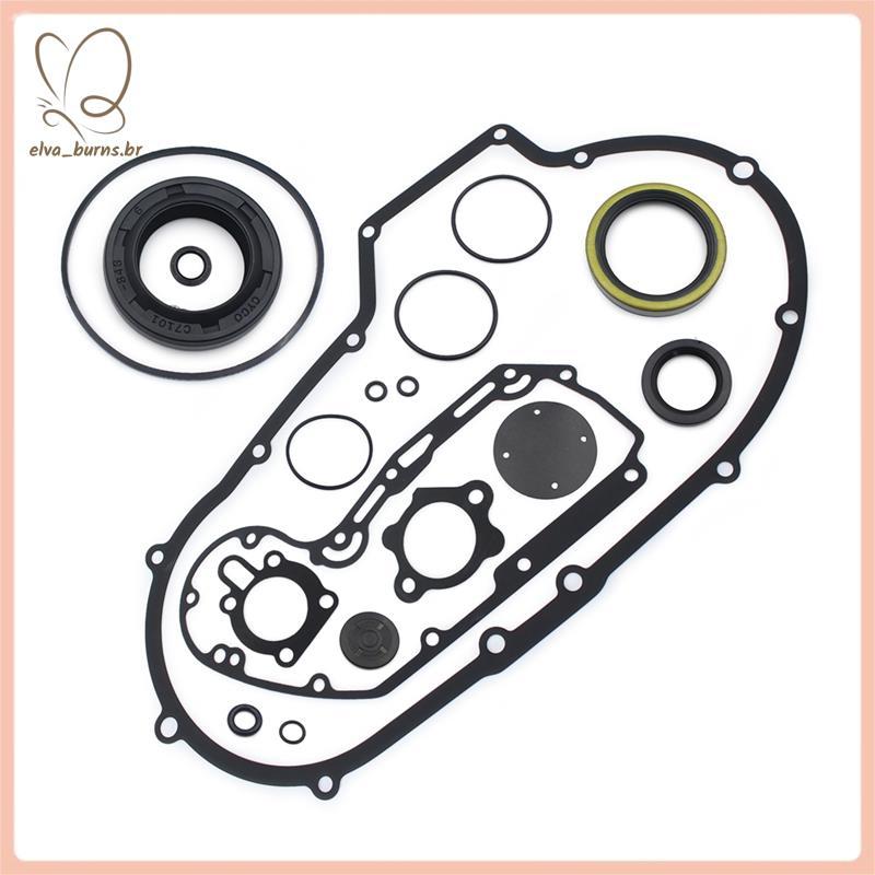 [elva_burns.br] Para Sportster 1200 XLH1200 1989-2003 Embreagem De Motocicleta Tampa Primária Junta Kit De Substituição