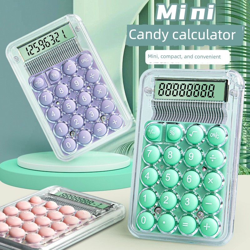 | 【calculadora cientifica】 | ✤Mini calculadora transparente de alto aparência Modelo ultrapequeno Calculadora de bolso p