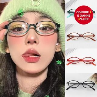 Óculos Retrô Resistentes À Radiação Y2K-Lentes Ovais De Armação Pequena Para Mulheres Jap…