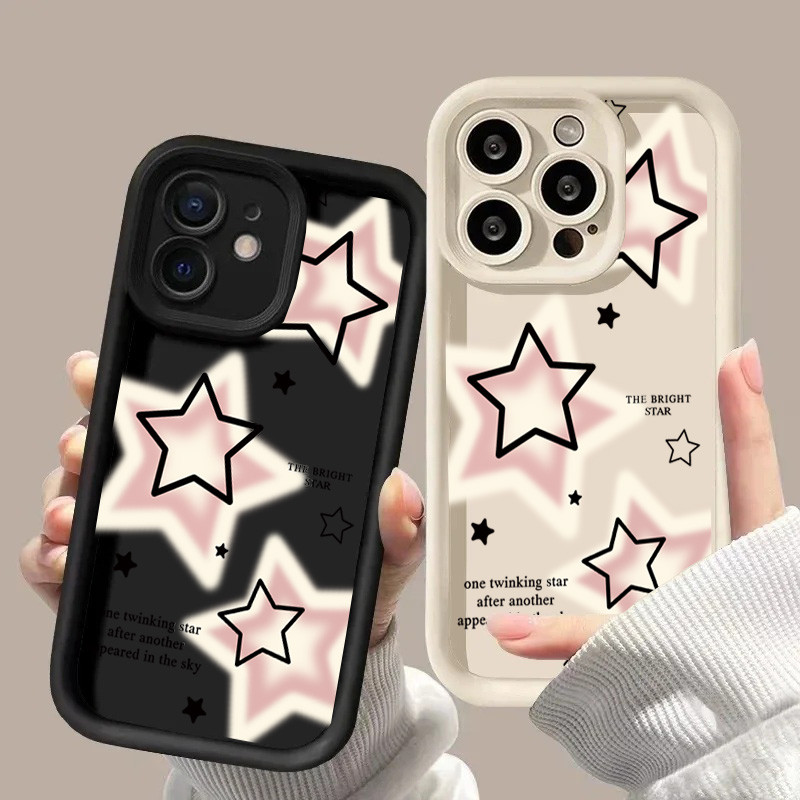 Bonito Rosa Estrela Caso De Telefone Para Samsung Galaxy A57 A37 A27 A15 A56 A55 A16 A17 A36 A26 A35 A54 A34 A53 A07 A06