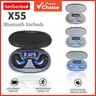 Fones de Ouvido Bluetooth Sem Fio TWS Senbenbao X55, com Display LED, Cancelamento de Ruí…