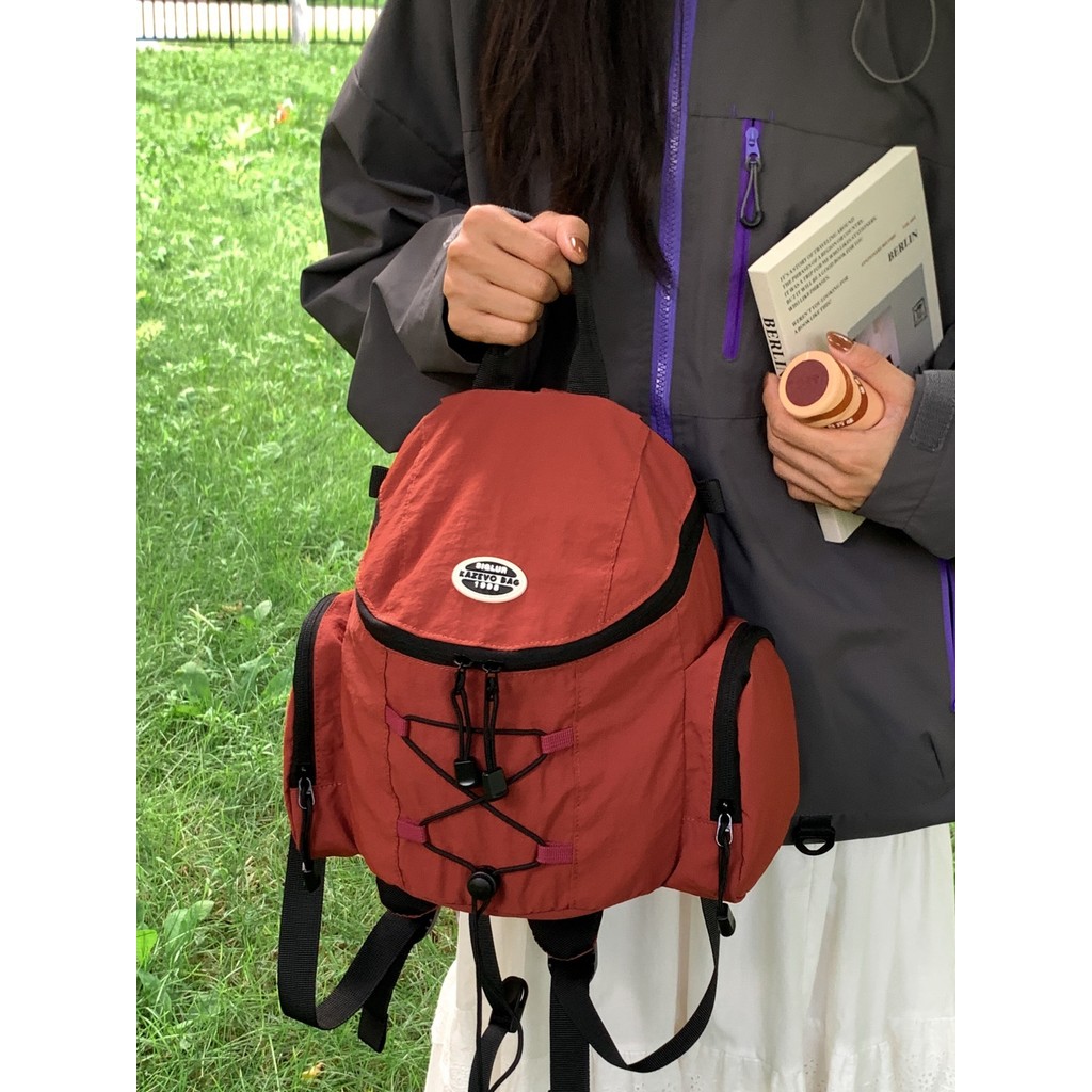 Pequeno pequeno saco de escalada ao ar livre feminino novo estilo nicho mochila lazer esportes ciclismo mochila feminina